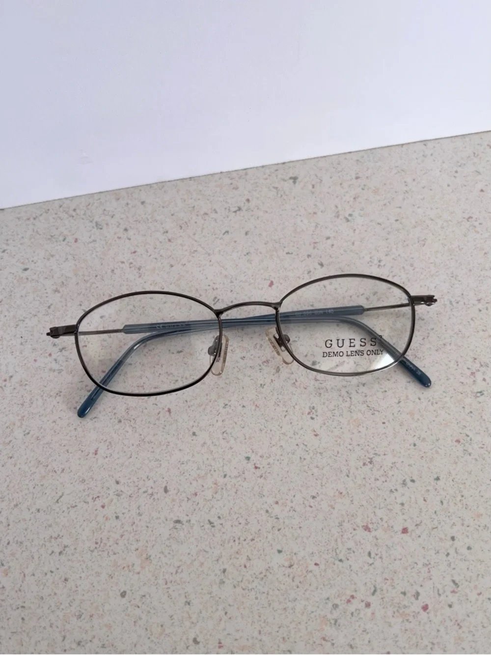Vintage Guess Eyewear Gunmetal Wire Frames GU 596, 48/20 140 New Old Stock.